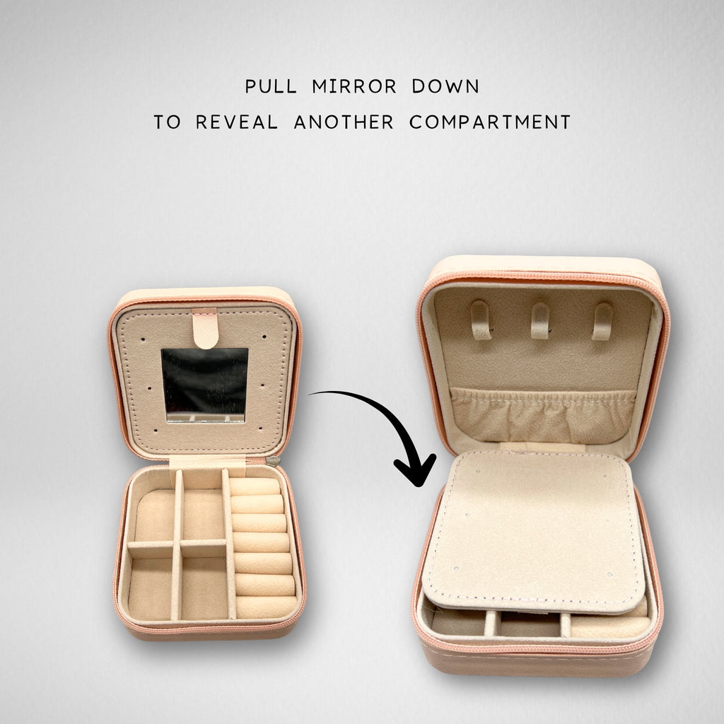 Personalized Travel Jewelry Box with Birth Month Flower Design