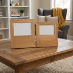 Custom Engraved Photo Frame: Your Handwriting Engraved on Alder Wood - 4x6, 5x7