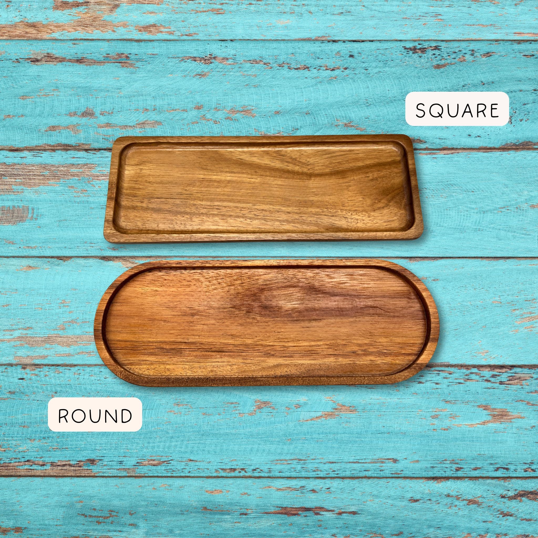 Personalized Wood Valet Tray - Add Your Name and Birth Month Flower - Jewelry Organizer