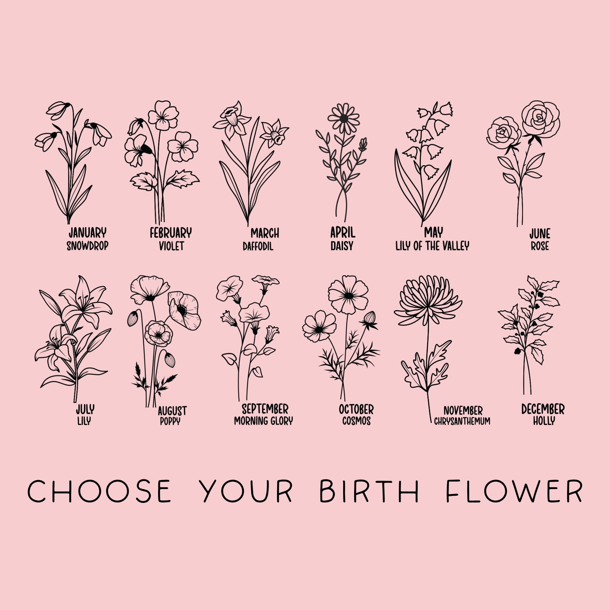 Personalized Travel Jewelry Box with Birth Month Flower Design