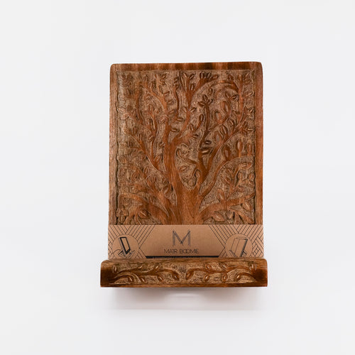 Aranyani Tree of Life Book Holder Tablet Stand - Hand Carved