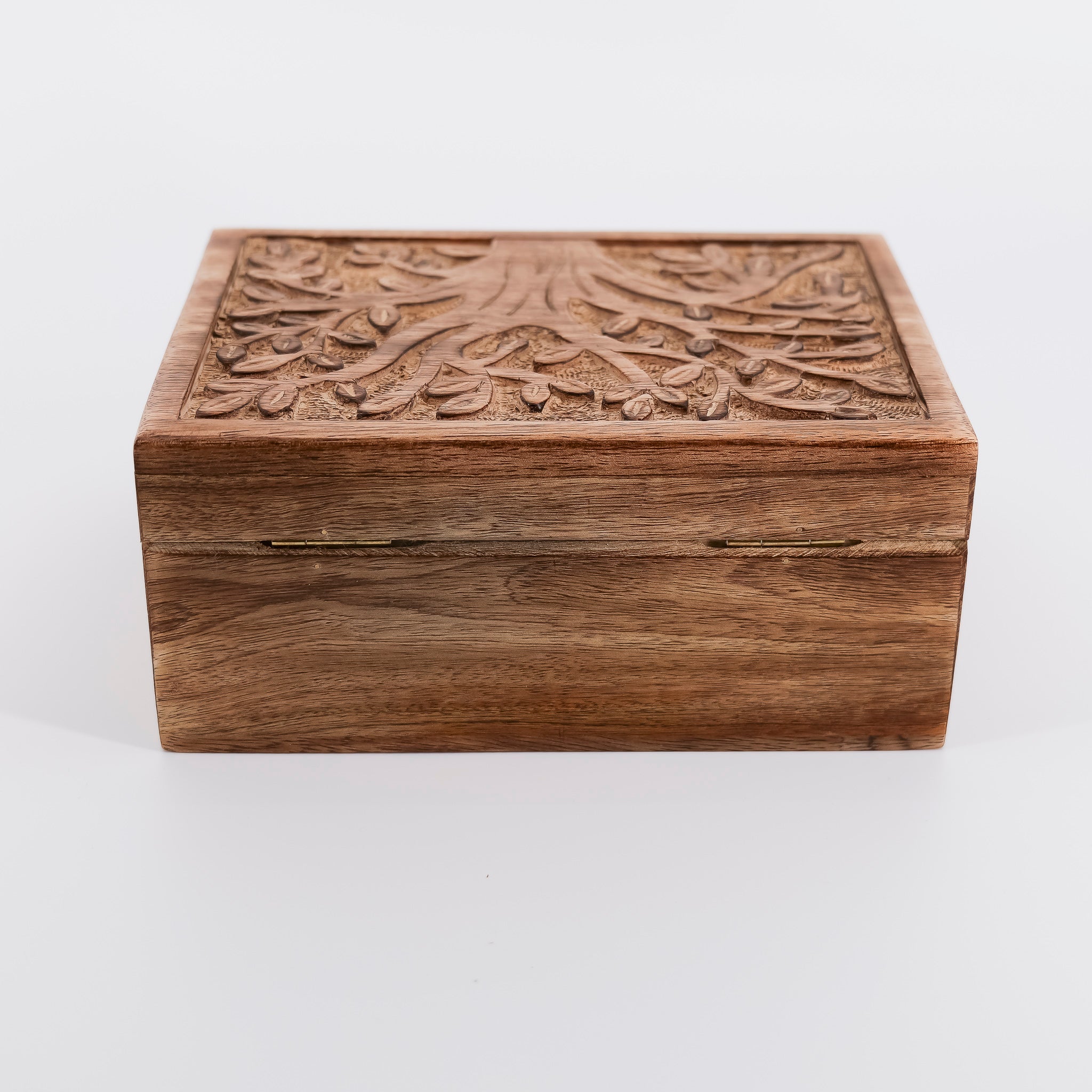 Aranyani Tree of Life Jewelry Box With Tray - Hand Carved