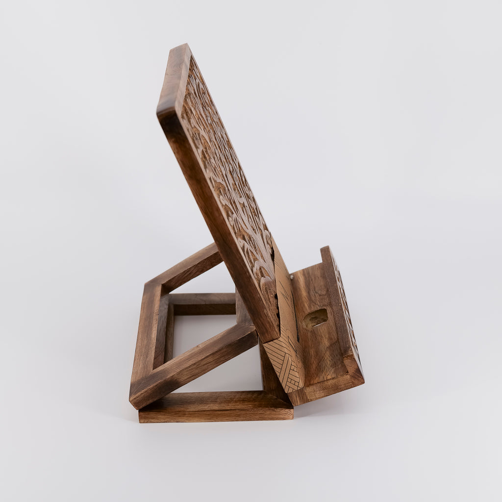 Aranyani Tree of Life Book Holder Tablet Stand - Hand Carved