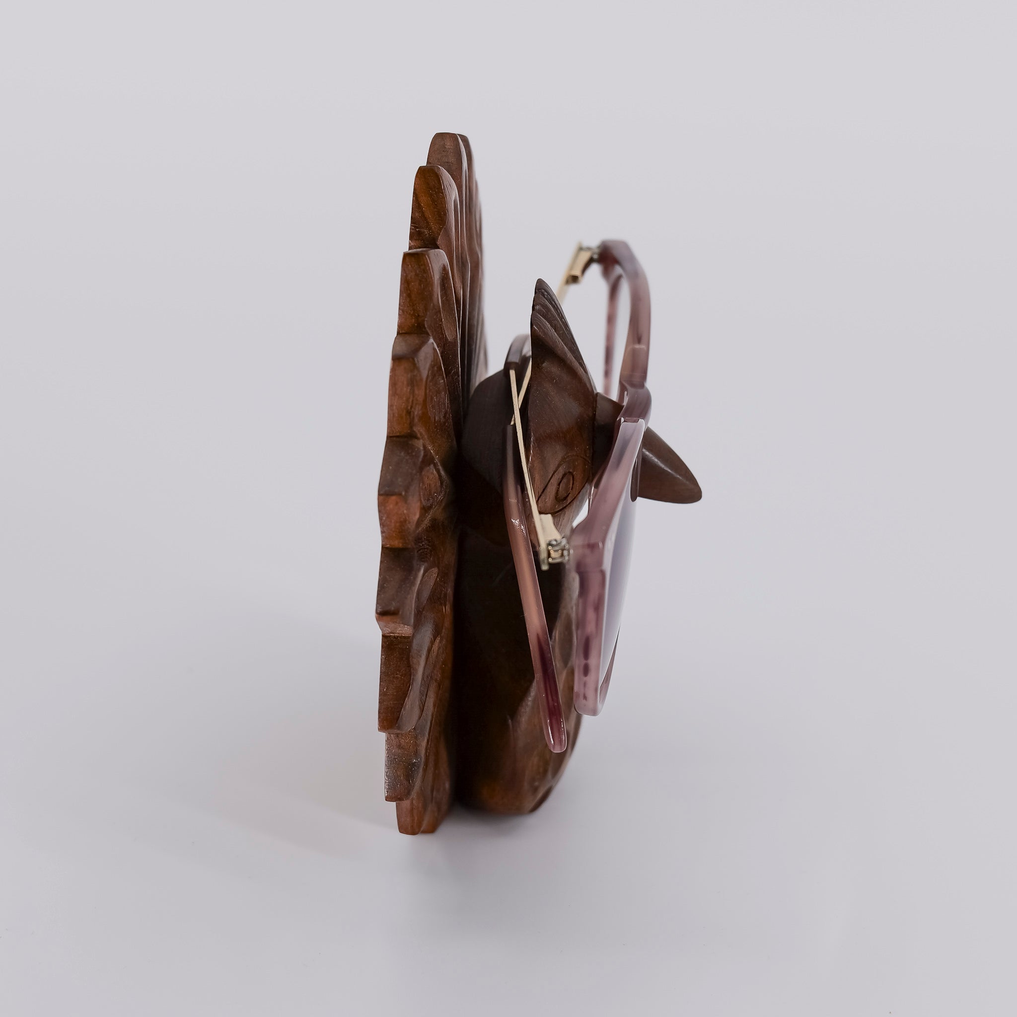 Peacock Glasses Holder Stand - Handcrafted Wood
