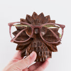 Peacock Glasses Holder Stand - Handcrafted Wood