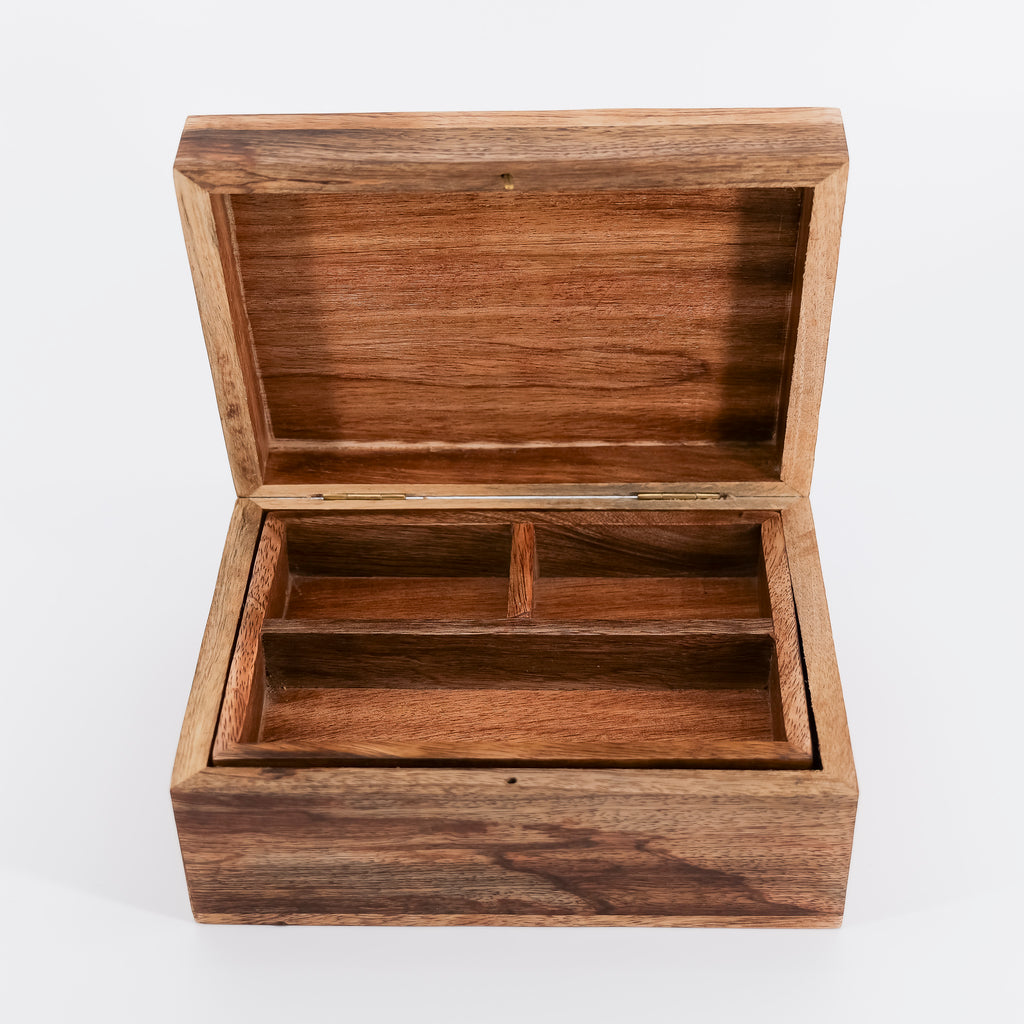 Aranyani Tree of Life Jewelry Box With Tray - Hand Carved