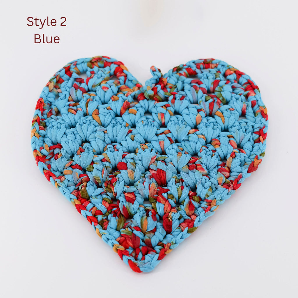 Heart Trivet - Assorted Upcycled Sari