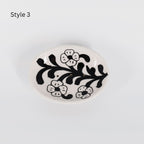 Lalita Soap Dish, Catch All Tray - Hand Painted Black, White