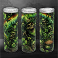 Creepy Skeleton Leprechauns - Glow in the Dark Stainless Steel Tumbler (Green Glow) - 20 oz