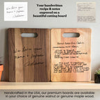 Custom Handwriting Recipe Cutting Boards