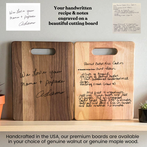 Custom Handwriting Recipe Cutting Boards