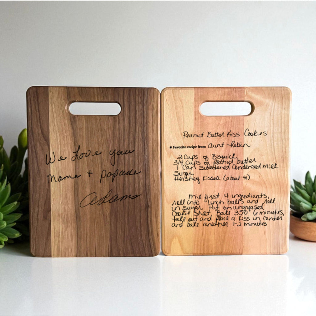 Custom Handwriting Recipe Cutting Boards
