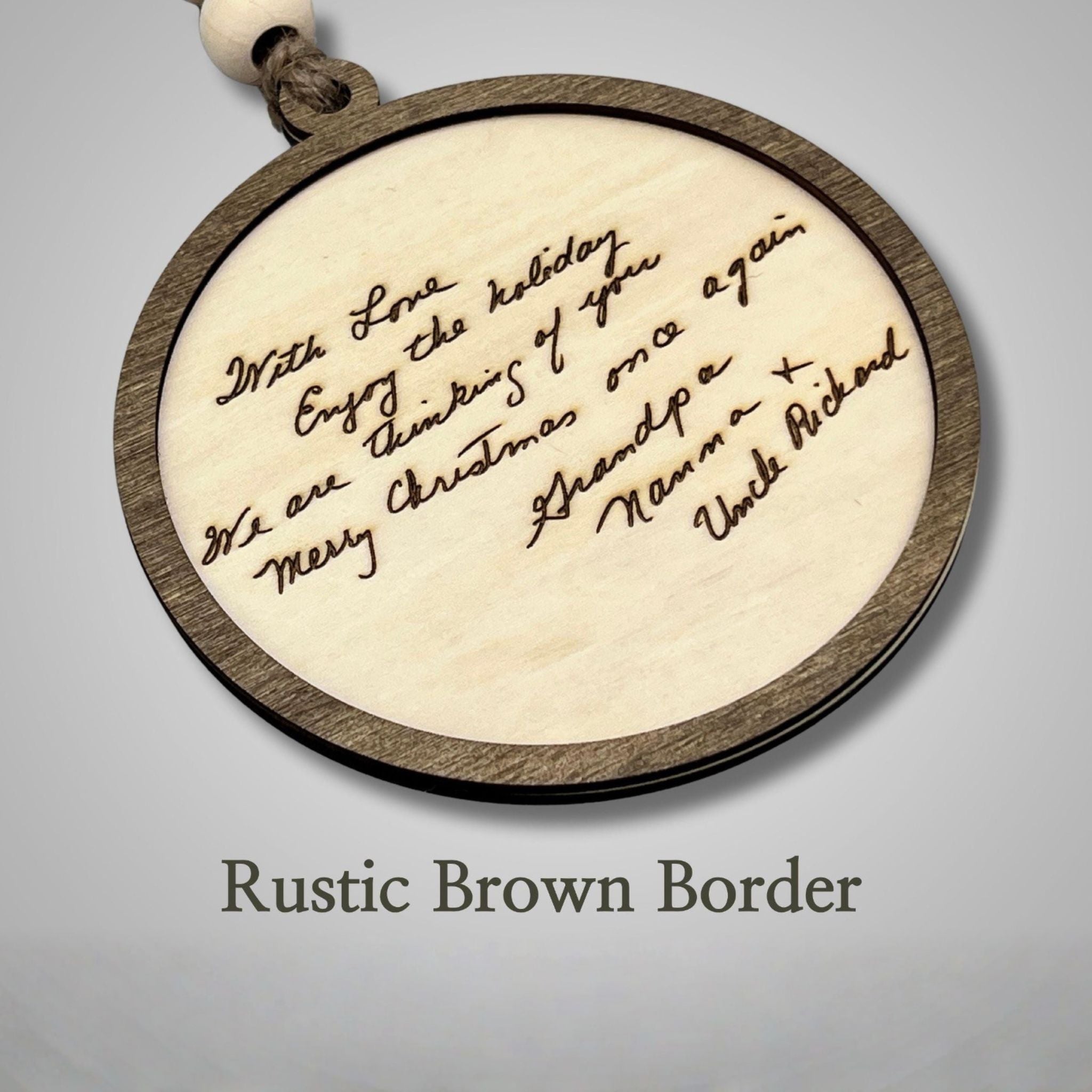 Handwriting Wood Ornaments, Turn Special Notes into a Keepsake