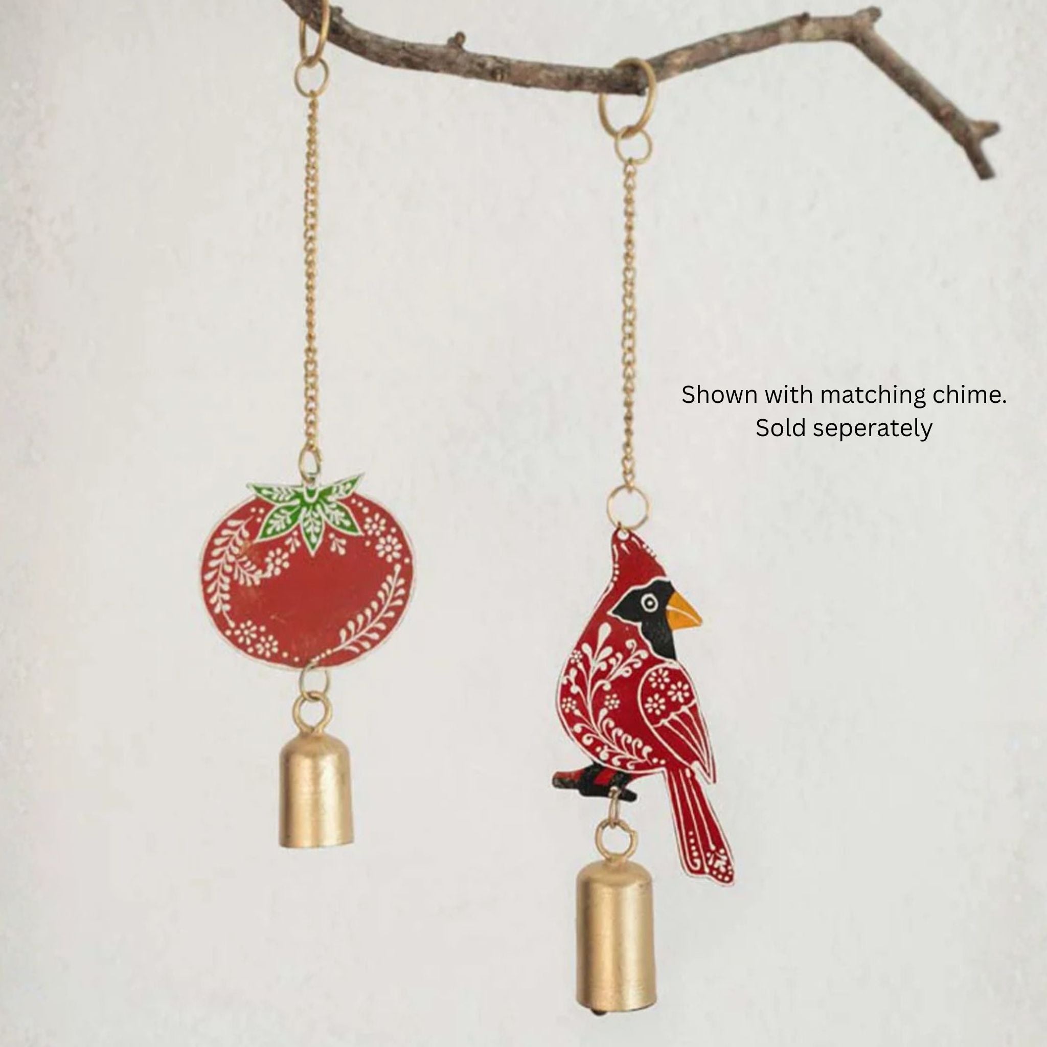 Metal Henna Wind Chimes - Hand Painted