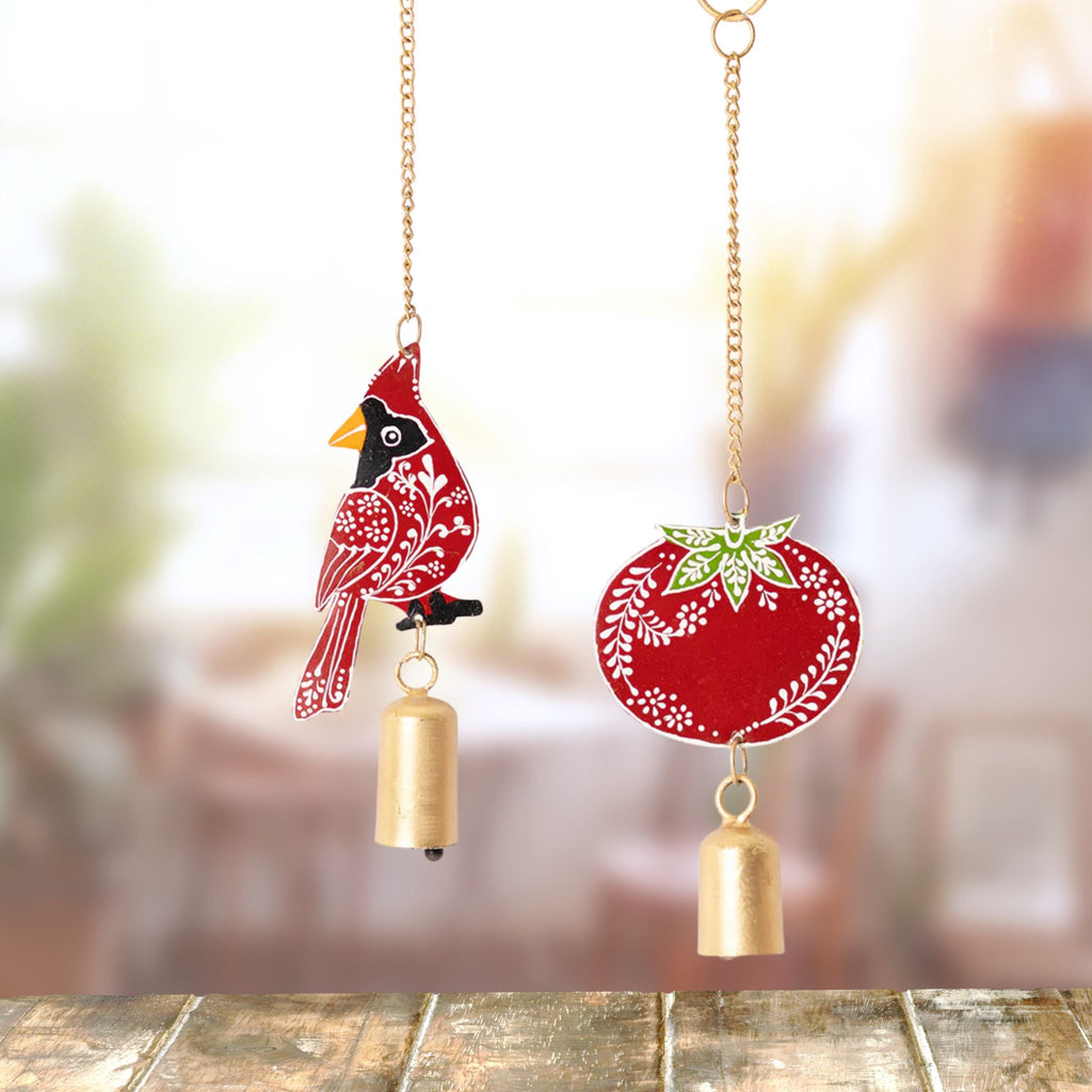 Metal Henna Wind Chimes - Hand Painted