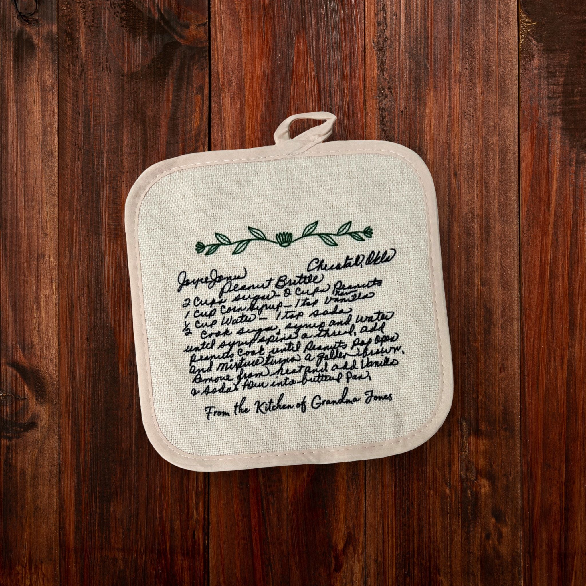 Premium Custom Hot Pads - Add Your Handwritten Recipe to a Potholder