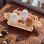 Manami 6 Egg Tray - Hand Carved Mango Wood