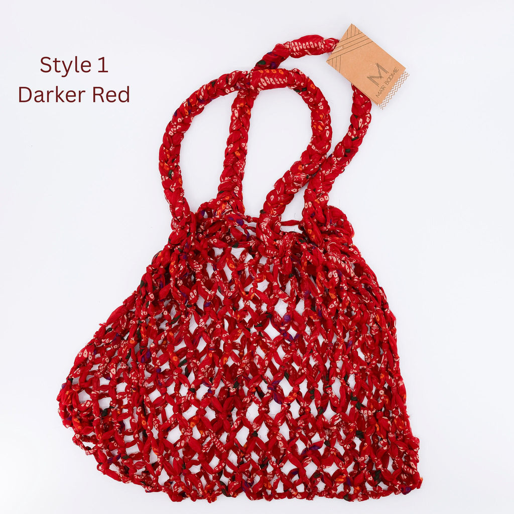 Tokari Market Tote Bag - Assorted Upcycled Sari Fabric
