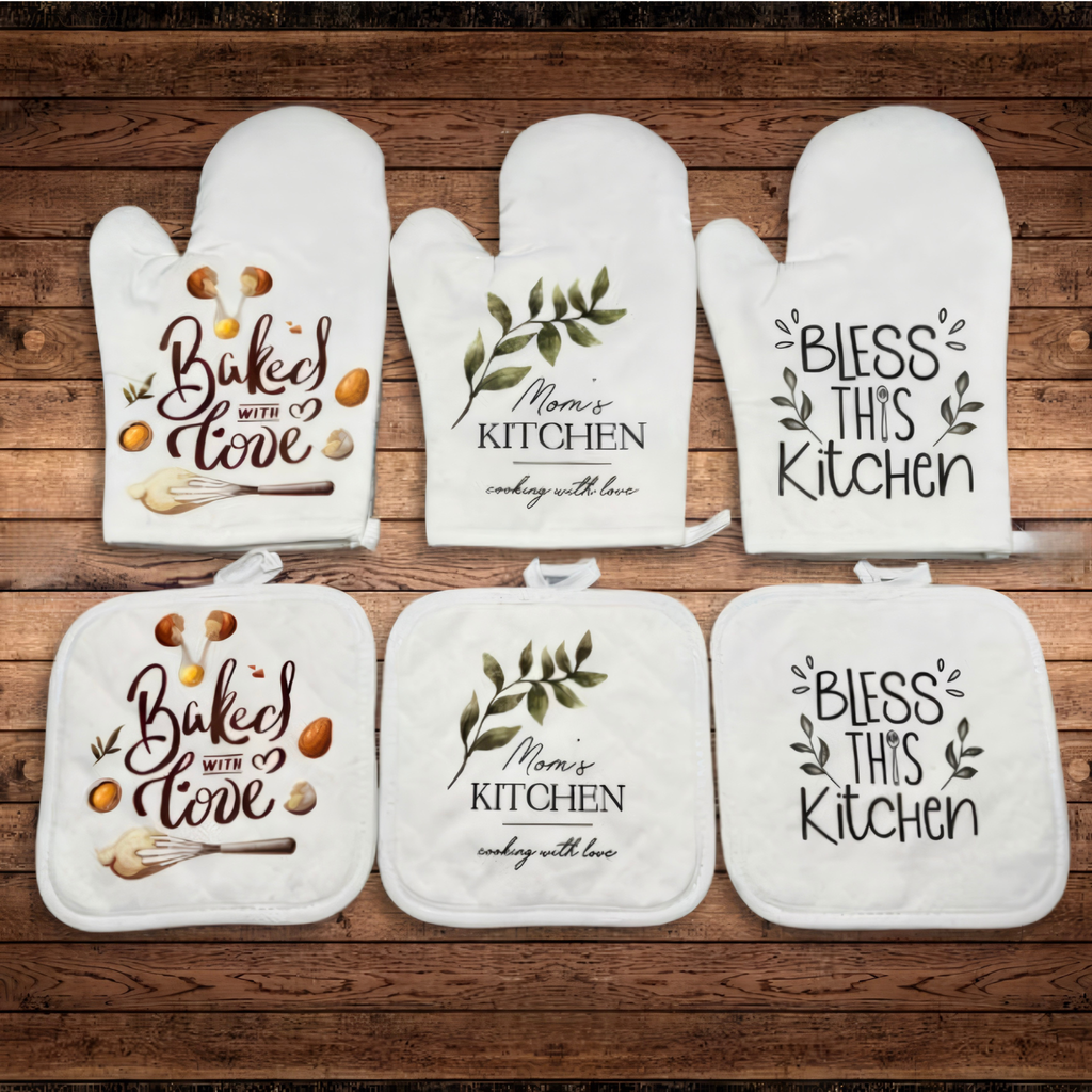 Pot Holder and Oven Mitt Sets