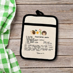 Premium Custom Hot Pads - Add Your Handwritten Recipe to a Potholder