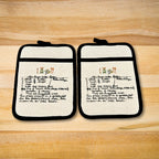 Premium Custom Hot Pads - Add Your Handwritten Recipe to a Potholder