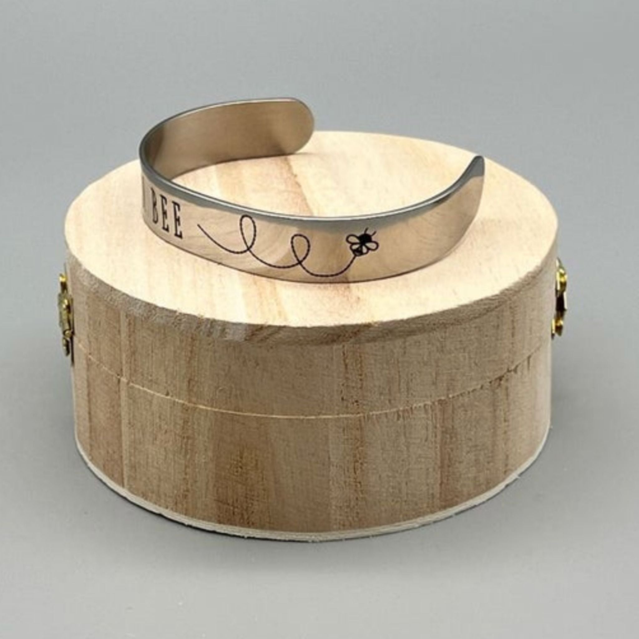 Queen Bee - Laser Etched Cuff Bracelet - Surgical Stainless Steel