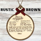 Custom Handwritten Recipe Wood Ornament