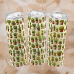 Succulent Pattern - Glow in the Dark Tumbler (Green Glow) - 20 oz