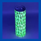 Succulent Pattern - Glow in the Dark Tumbler (Green Glow) - 20 oz