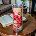 Vintage Flowers Tumbler - Stainless Steel - 20 Oz