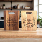 Personalized Engraved Wedding Cutting Board - Walnut or Maple - Made in USA
