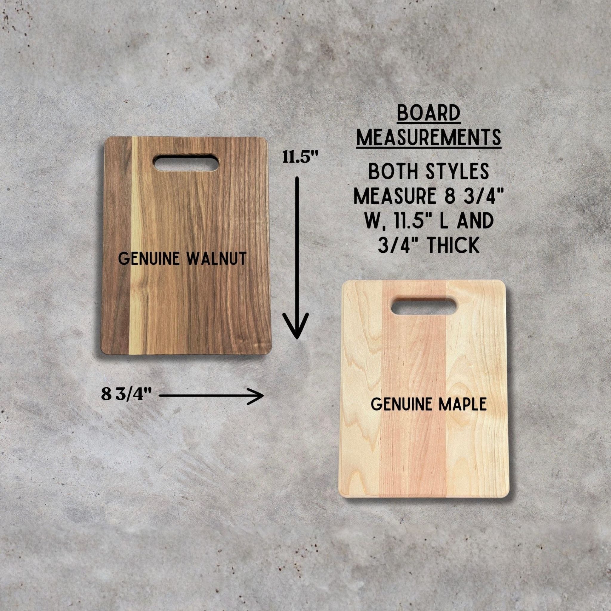 Personalized Engraved Wedding Cutting Board - Walnut or Maple - Made in USA