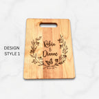 Personalized Engraved Wedding Cutting Board - Walnut or Maple - Made in USA