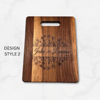 Personalized Engraved Wedding Cutting Board - Walnut or Maple - Made in USA