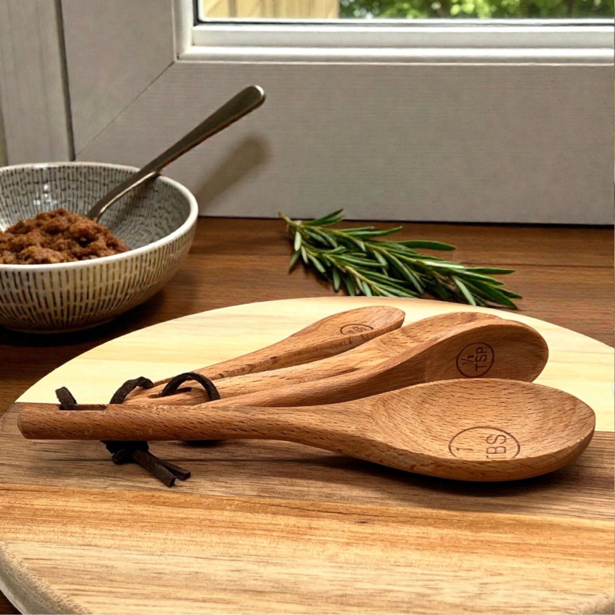 Wooden Measuring Spoons, 4 Piece Set