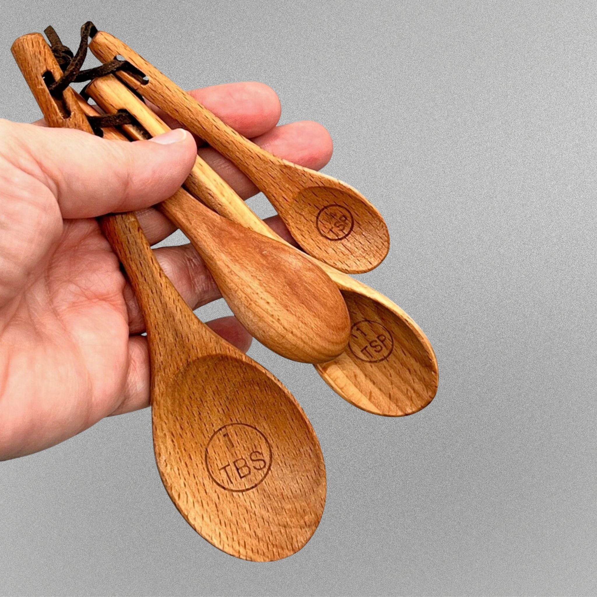 Wooden Measuring Spoons, 4 Piece Set