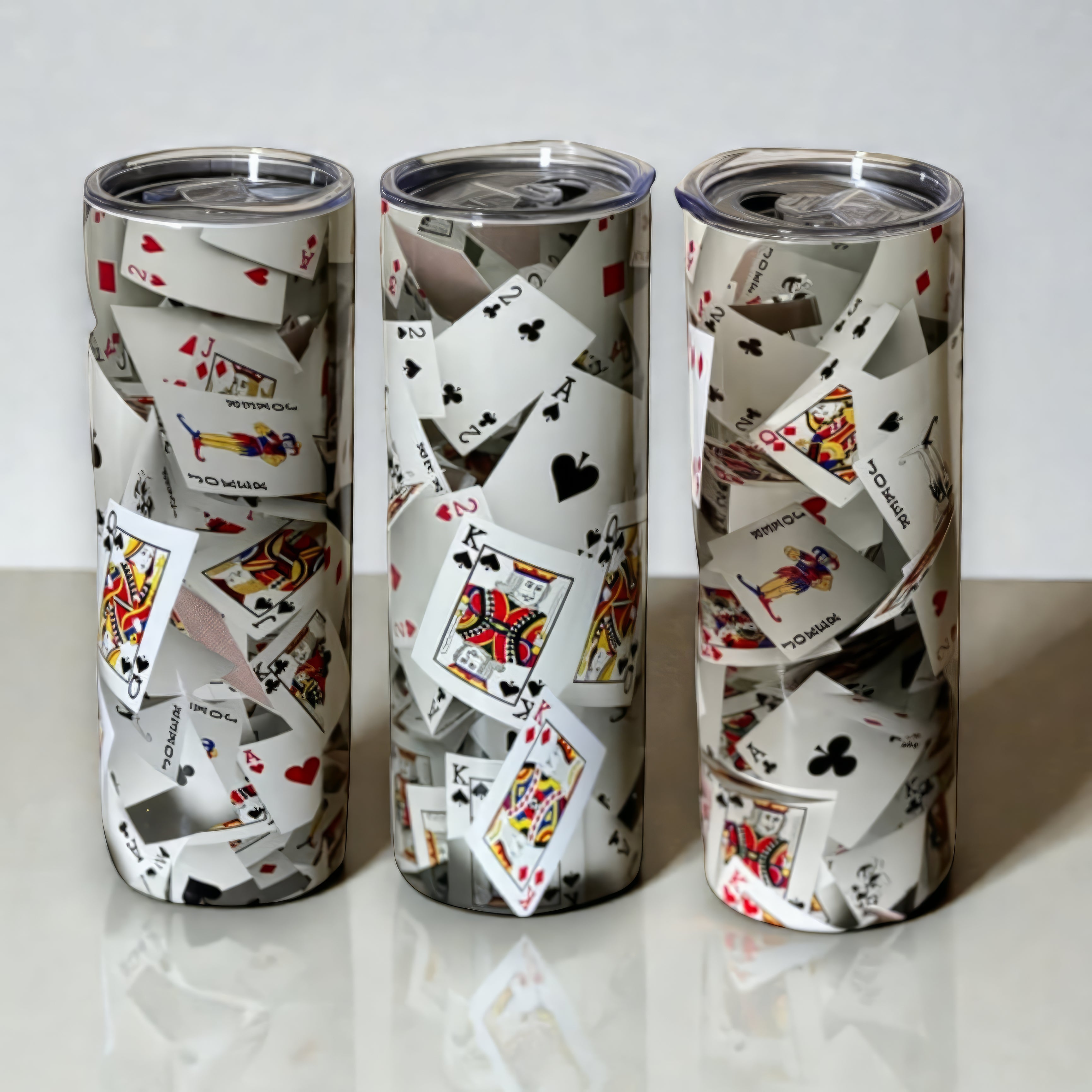 3D Deck of Cards - Stainless Steel Tumbler - 20 Oz