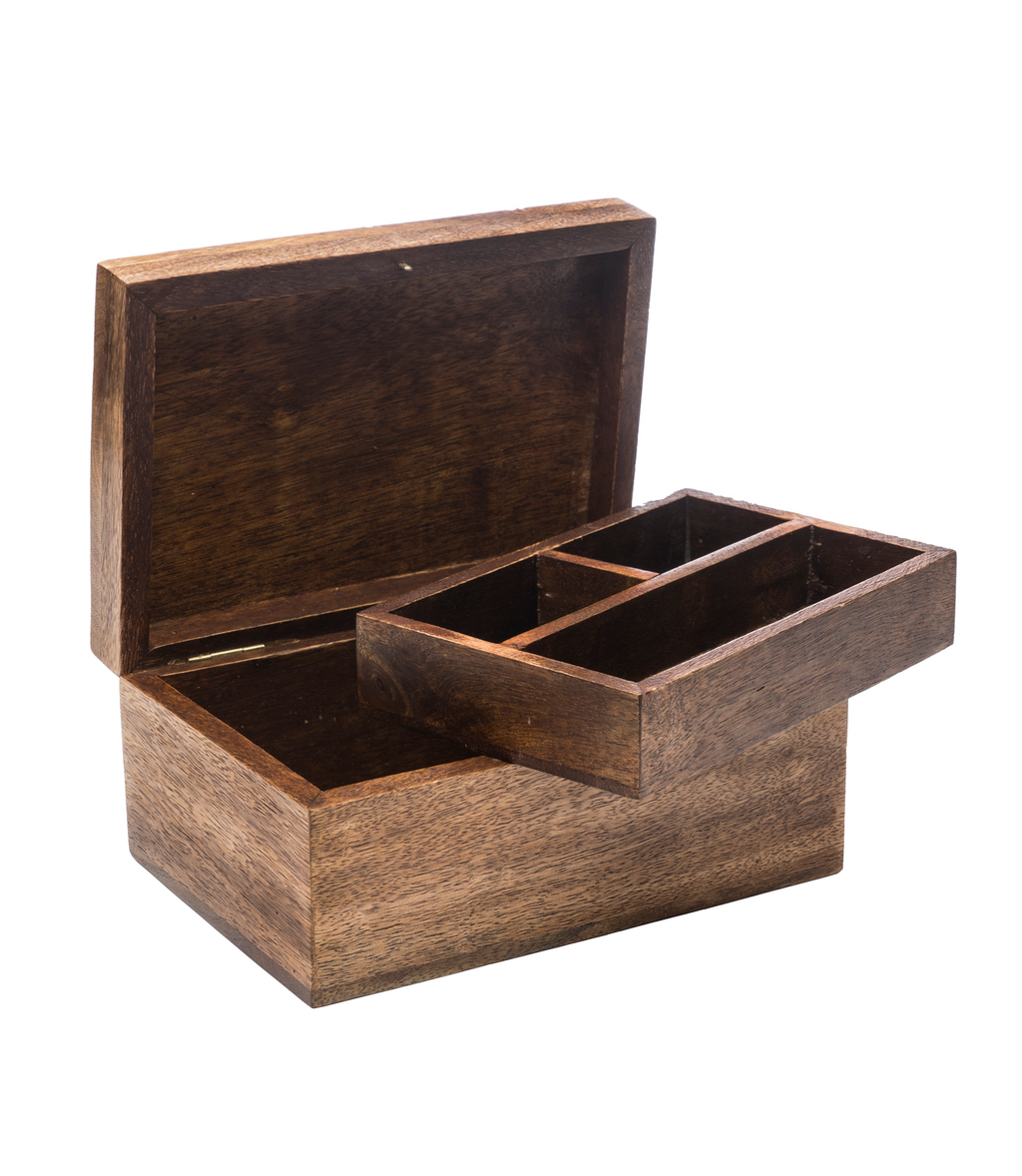 Aranyani Tree of Life Jewelry Box With Tray - Hand Carved