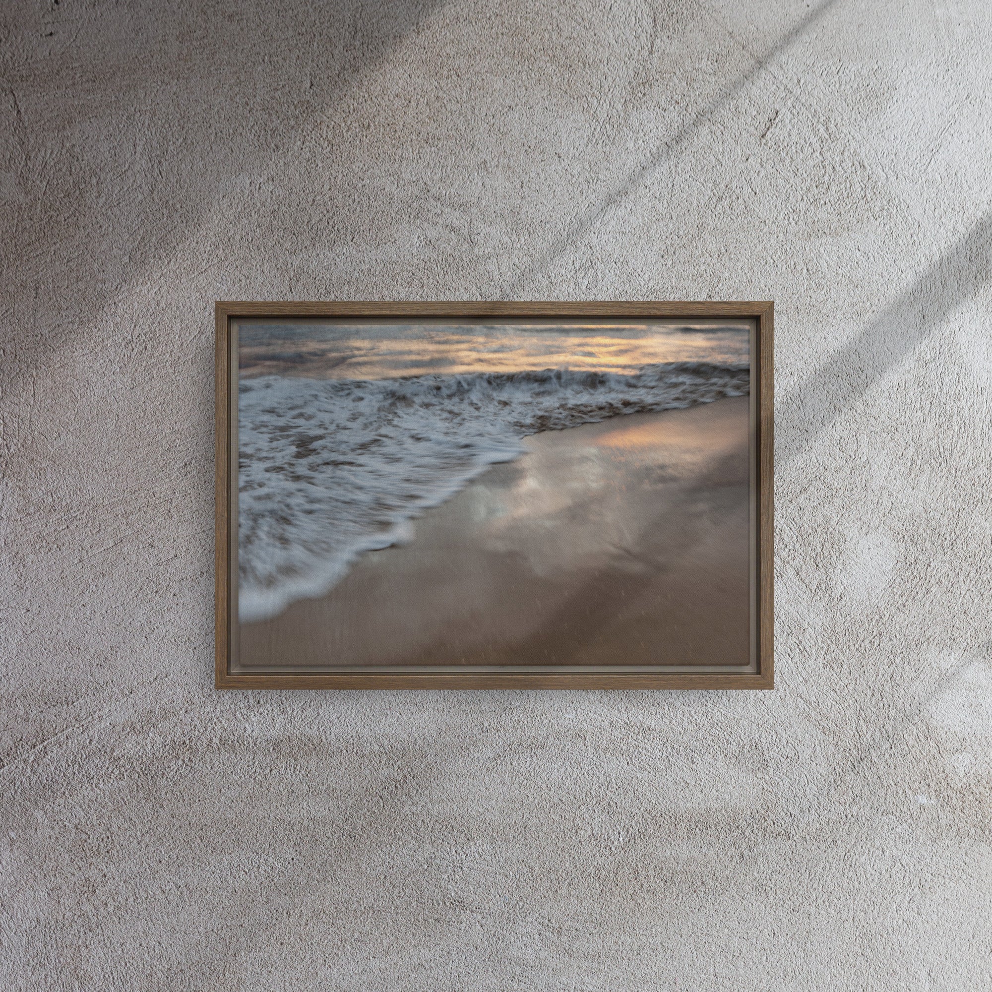 Serenity Waves Framed Canvas