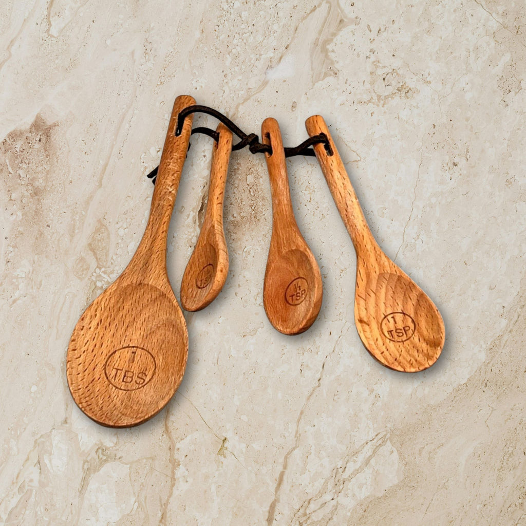 Wooden Measuring Spoons, 4 Piece Set